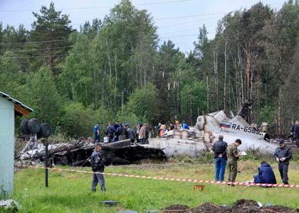 Photos du crash du Tupolev Tu-134A de RusAir