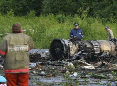 Photos du crash du Tupolev Tu-134A de RusAir