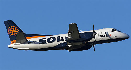 Aircraft similar to the one which crashed (Saab 340A)
