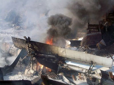 Photos du crash de l'Antonov 12BP de Trans Air Congo