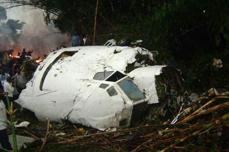 Hewa Bora Airways Boeing 727-100 plane crash - Kisangani, Congo