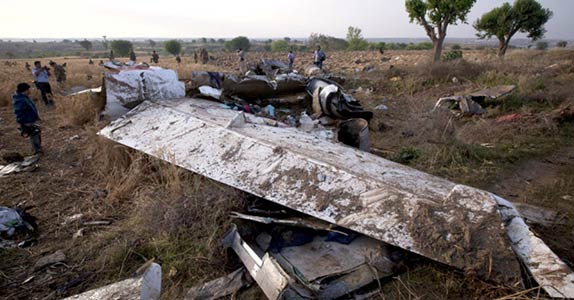 Photos of the Bhoja Air Boeing 737 crash