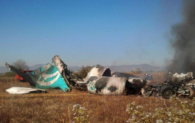 Photos of the Air Bagan Fokker F-100 crash