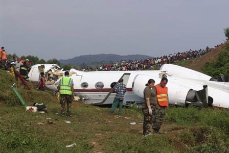 Congo Government Gulfstream IV plane crash - Bukavu, Congo