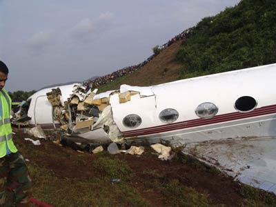 Photos of the Congo Government Gulfstream IV crash