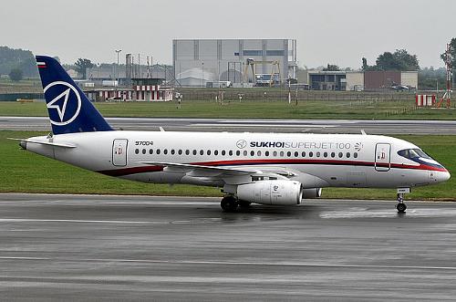Aircraft similar to the one which crashed (Sukhoi SSJ100)