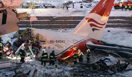 Photos of the Red Wings Tupolev 204 crash