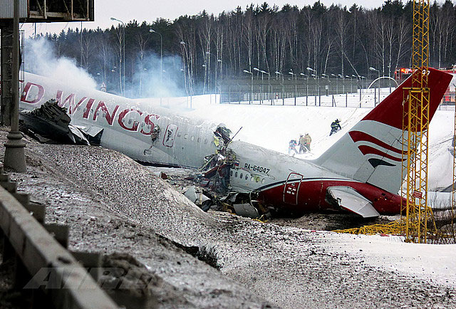 Photos of the Red Wings Tupolev 204 crash
