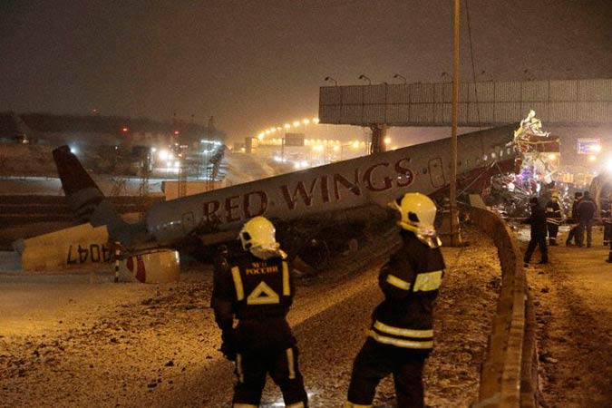 Photos of the Red Wings Tupolev 204 crash