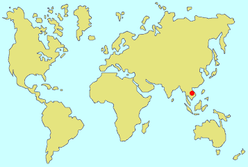 Pakse, Laos (Point rouge sur la carte) Pakse, Laos
