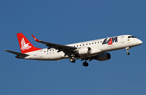 Aircraft similar to the one which crashed (Embraer 190-100AR)