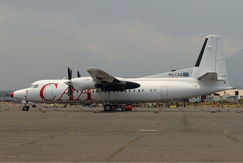 Aircraft similar to the one which crashed (Fokker F-50)