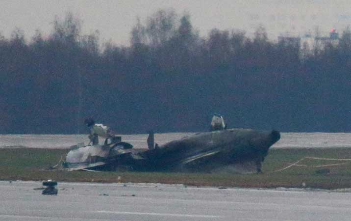 Photos of the Unijet Dassault Falcon 50EX crash