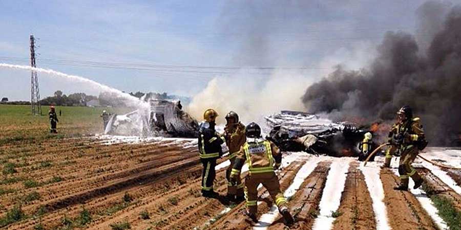 Photos of the crash