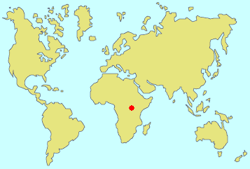 Juba, South Sudan (Red dot on map) Juba, South Sudan