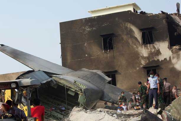 Photos of the Indonesian Air Force Hercules C-130B crash