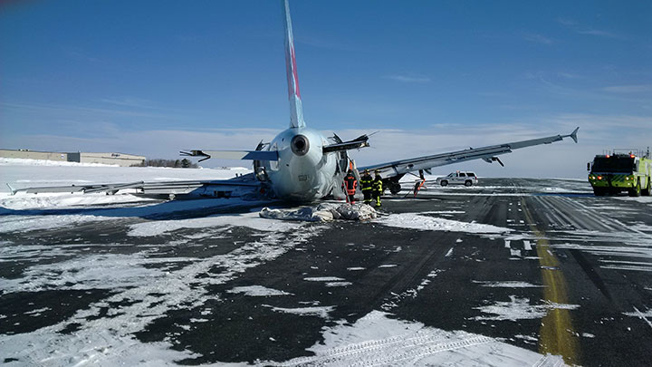Photos of the Air Canada Airbus A320 crash