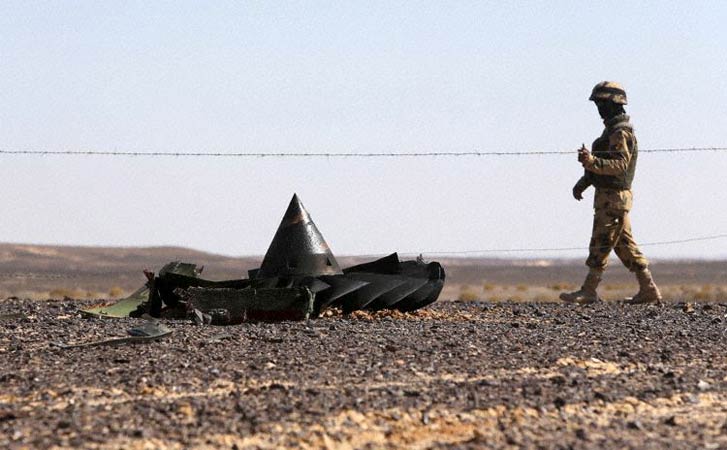 Photos du crash de l'Airbus A321 de Metrojet