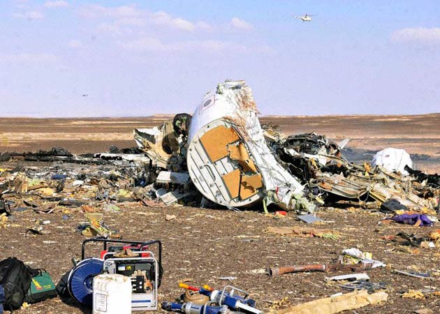 Photos du crash de l'Airbus A321 de Metrojet