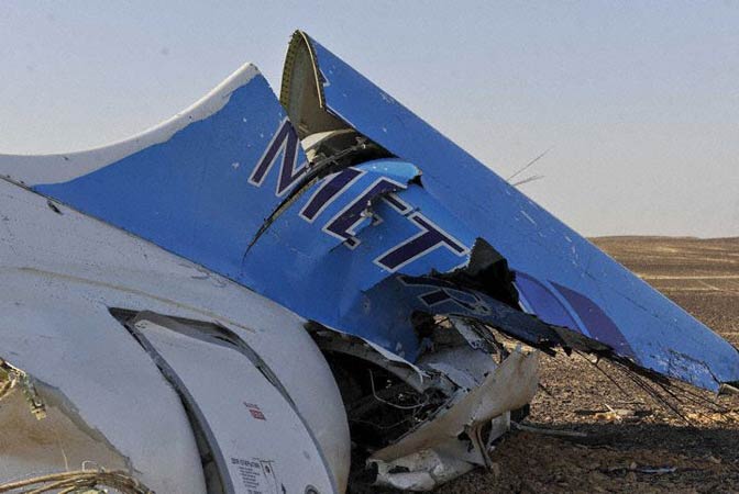 Photos du crash de l'Airbus A321 de Metrojet