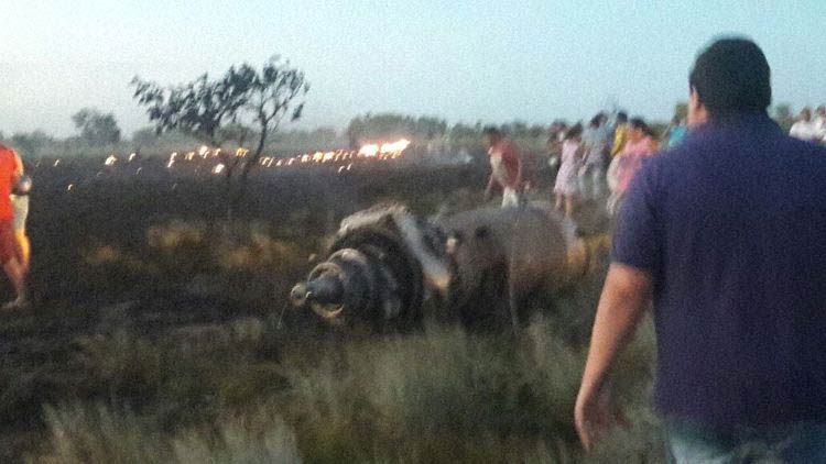 Photos du crash du Boeing 727 cargo d'Aerosucre Colombia