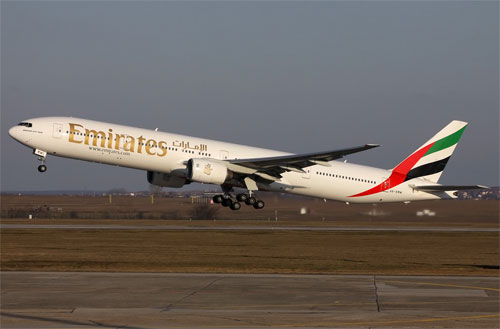 Aircraft similar to the one which crashed (Boeing 777-31H)