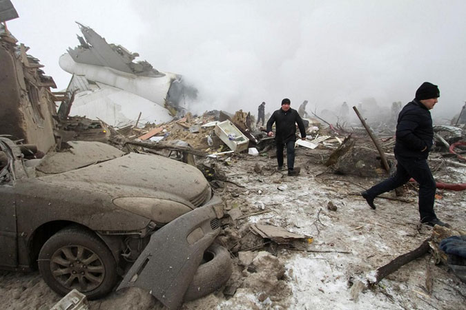 Photos of the ACT Airlines Boeing 747 freighter crash