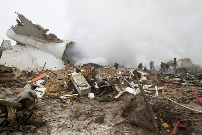 Photos of the ACT Airlines Boeing 747 freighter crash