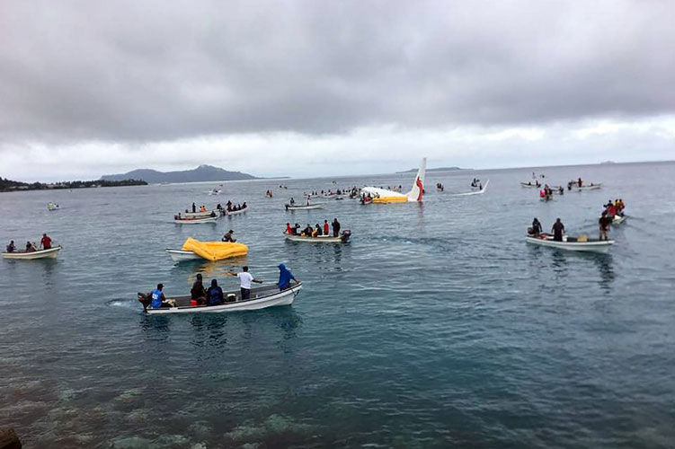 Photos of the Air Niugini Boeing 737 crash
