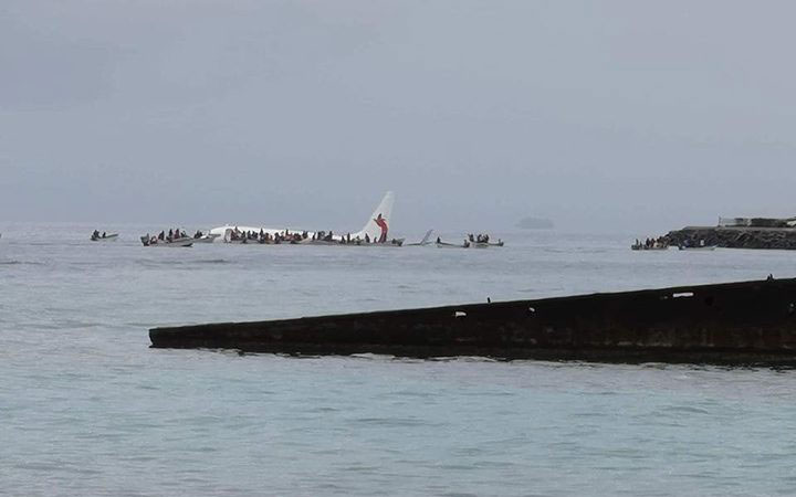 Photos of the Air Niugini Boeing 737 crash