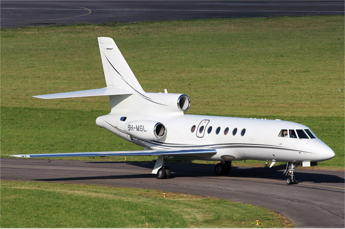 Avion de même type que celui accidenté (Dassault Falcon 50)