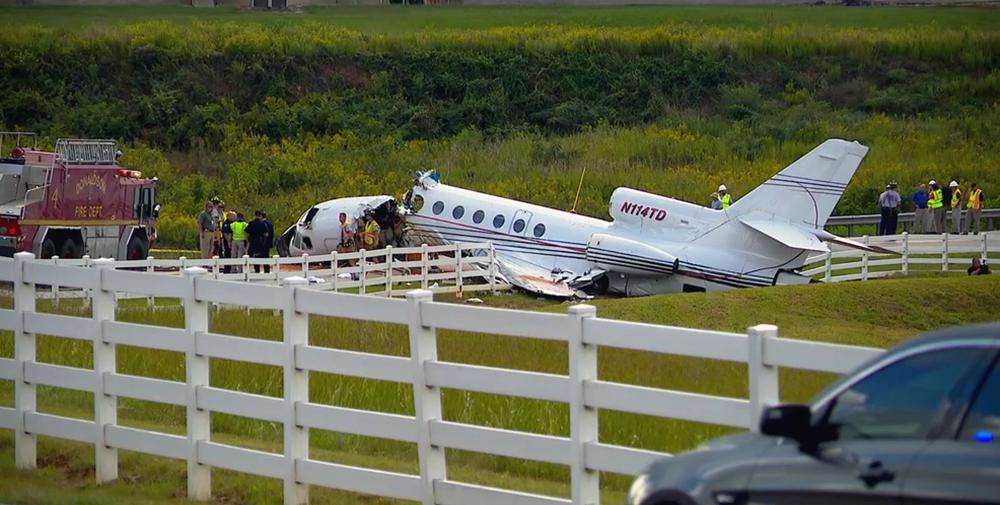 Photos of the Air America Flight Services Dassault Falcon 50 crash