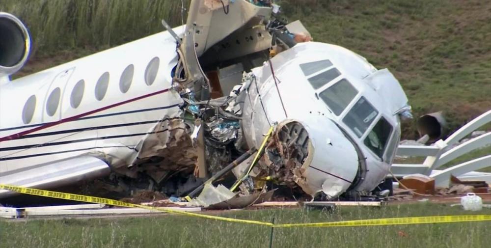 Photos of the Air America Flight Services Dassault Falcon 50 crash
