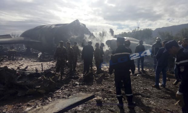 Photos of the Algerian Air Force Ilyushin Il-76TD crash