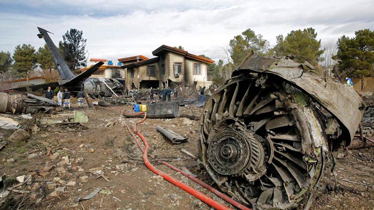 Saha Air Boeing 707-3J9C plane crash - Fath, Iran