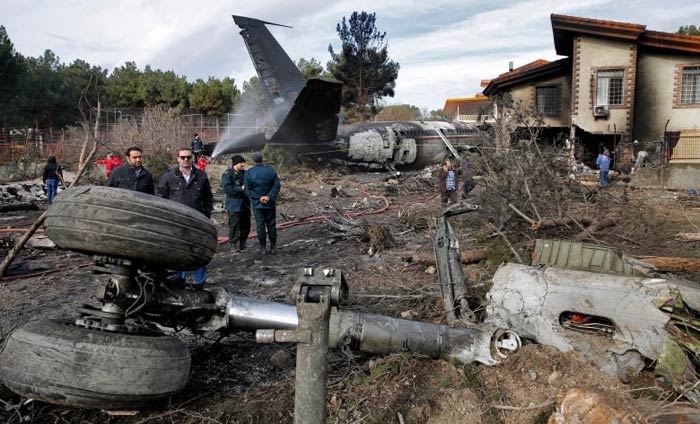 Photos of the Saha Air Boeing 707 freighter crash