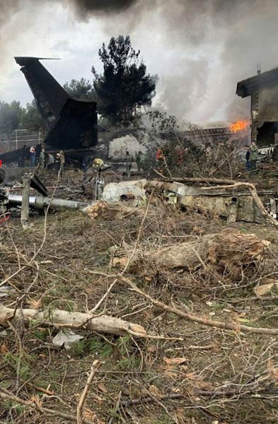 Photos of the Saha Air Boeing 707 freighter crash