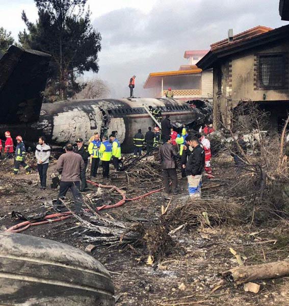 Photos of the Saha Air Boeing 707 freighter crash
