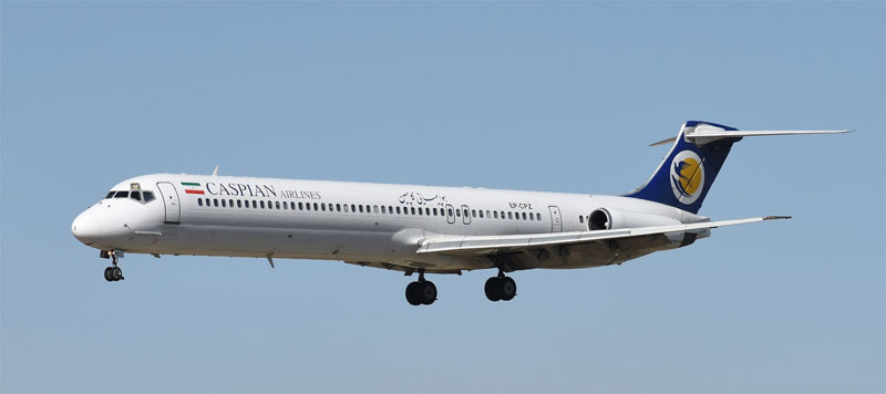 Aircraft similar to the one which crashed (MD-83)