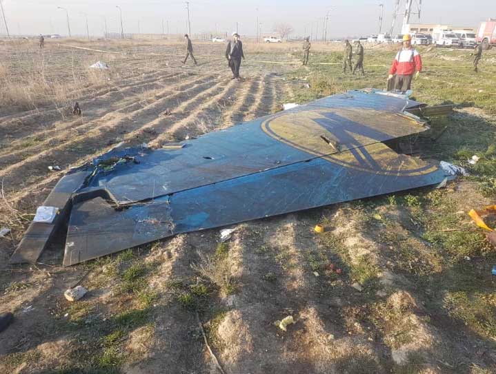 Photos of the Ukraine International Airlines Boeing 737 crash