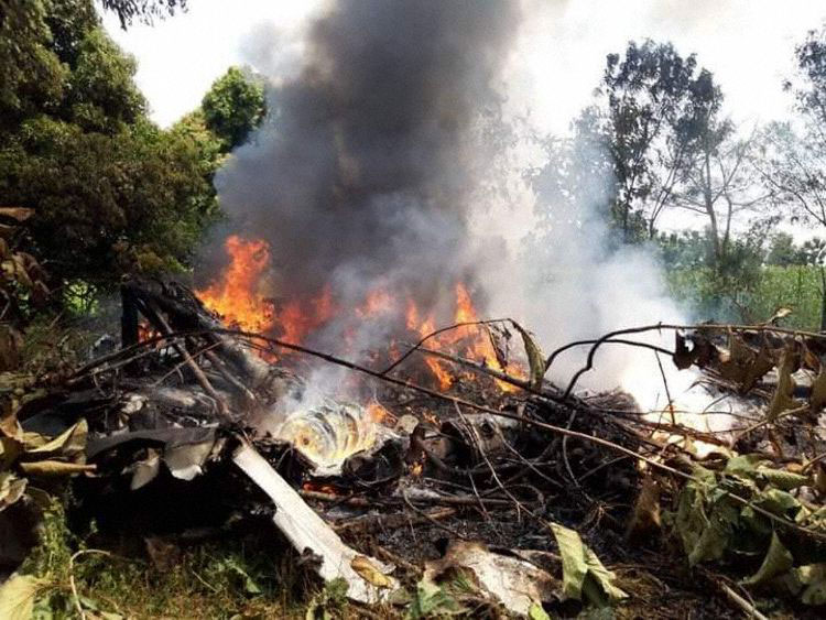 Photos du crash de l'Antonov 26 d'Optimum Aviation