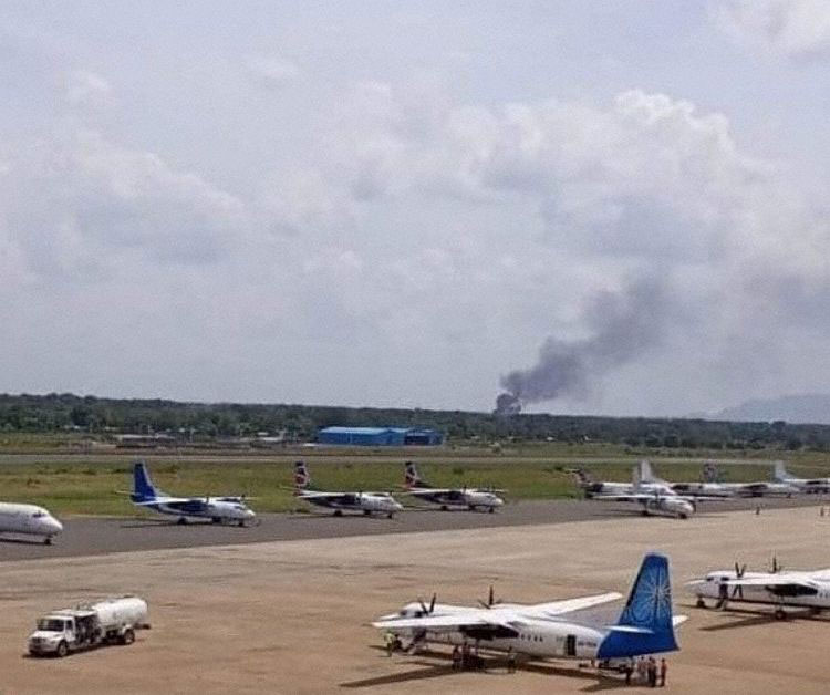 Photos du crash de l'Antonov 26 d'Optimum Aviation
