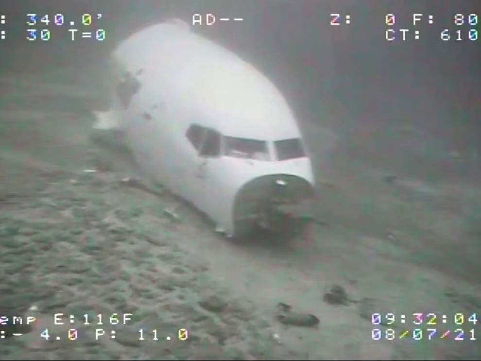 Photos of the Transair Aviation Boeing 737 freighter crash