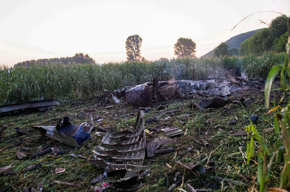 Photos of the Meridian Antonov 12BK crash