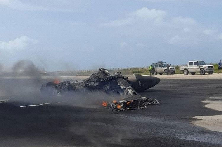 Photos du crash du Fokker F-50 de Jubba Airways