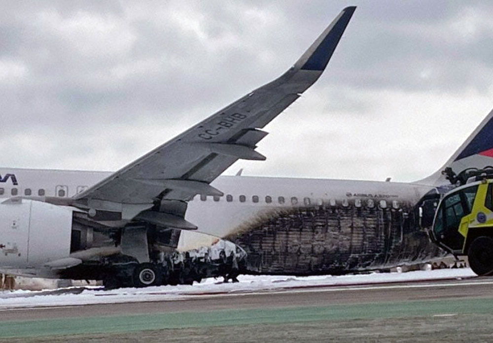 Photos of the LATAM Airlines Chile Airbus A320 crash