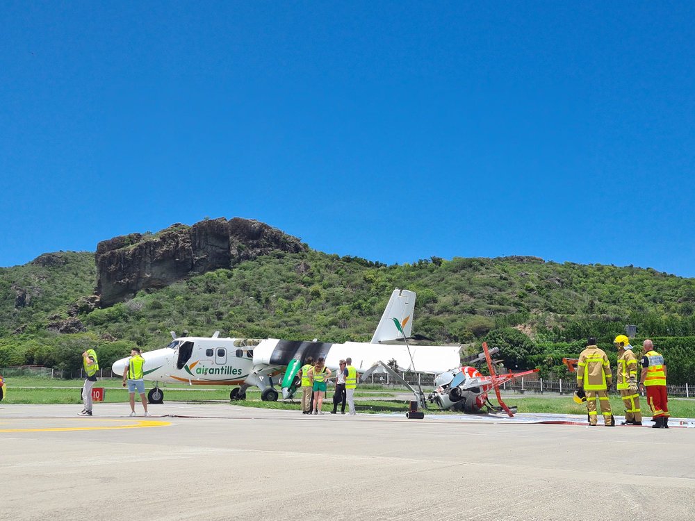 Photos du crash du DHC-6 Twin Otter 400 d'Air Antilles Express