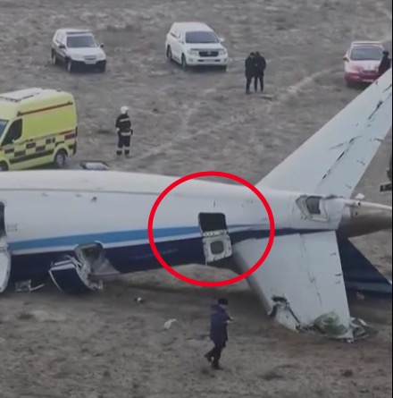Photos of the Azerbaijan Airlines Embraer 190AR crash