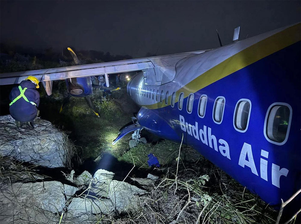 Photo 1 of 3 : Buddha Air ATR 72-500 plane crash - Bhadrapur, Nepal