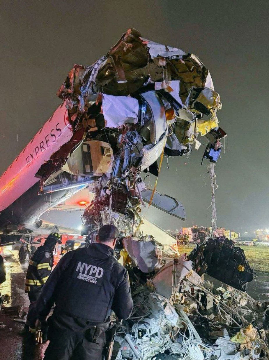Photos of the Air Canada Express (Jazz) Canadair CRJ-900LR crash